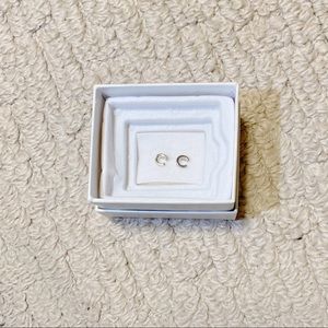 NIB Silver “C” earring studs